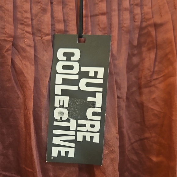 Future Collective Drop-Waist Pleated Midi Skirt Size 6 NWT - Picture 6 of 10